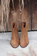 Stiefeletten mit Reißverschluss, braun Cigaro Veloursleder/ braune Sohle