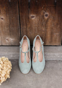 Astrid Sage Suede Heels 