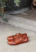 Balerinki Rosalia koniakowy brąz