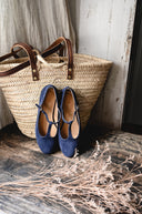 Baleriny Lotta granatowy zamsz