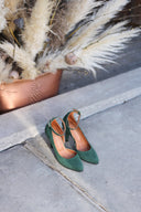 Obcasy Vivienne zielony zamsz - 48h