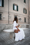 Torba listonoszka brąz krokodyl