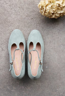 Astrid Sage Suede Heels 