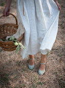 Aurelia Sage Suede Heels 