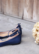 Grace navy blue suede ballet flats - 48h 