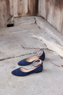 Grace navy blue suede ballet flats - 48h 