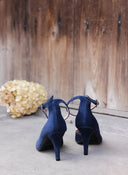 Vivienne marineblaue Wildleder-Pumps 