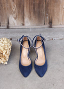 Vivienne marineblaue Wildleder-Pumps 