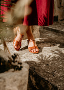 Scarlett cognacbraune Sandalen 