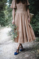 Baleriny Lotta granatowy zamsz