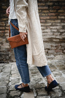 Lotta marineblaue Wildleder-Ballerinas