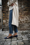 Lotta marineblaue Wildleder-Ballerinas
