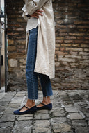 Lotta navy blue suede ballet flats - 48h
