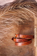 Pasek brąz krokodyl - 48h