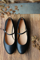 Mary-Jane black ballet flats