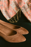Audrey Wildleder-Ballerinas in Zigarrenform