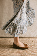 Audrey Wildleder-Ballerinas in Zigarrenform